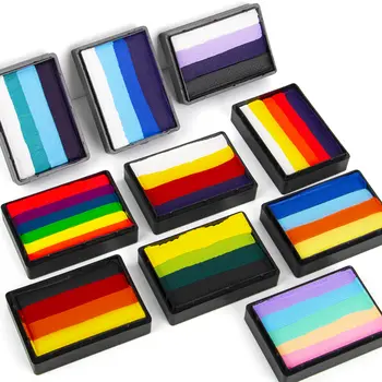 30Bowitzki 30克彩虹分色蛋糕彩繪顏料,適用於臉部、身體彩繪、藝術節慶典,水性匹配,無毒,低致敏性 8 最佳銷售 彩虹臉部彩繪 - №8