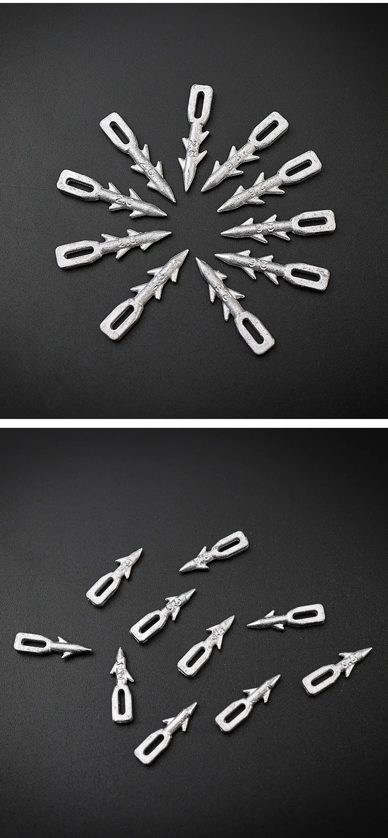 10 Stück Wurmlumpen mit Widerhaken, 0,6 g–2,6 g, Bleigewichte, Druckguss-Angelgewichte zum Einsetzen für Weichköder, Wurmlumpen, Neko-Rigs und Wacky-Rigs – Detail 9