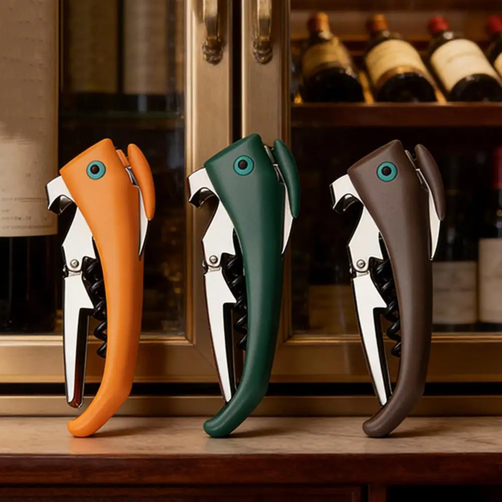 Beetle-Shaped Wine Opener with Foil Cutter Multi-Function Corkscrew for Home Kitchen Ergonomic Rust-Proof Portable Essential Bar
