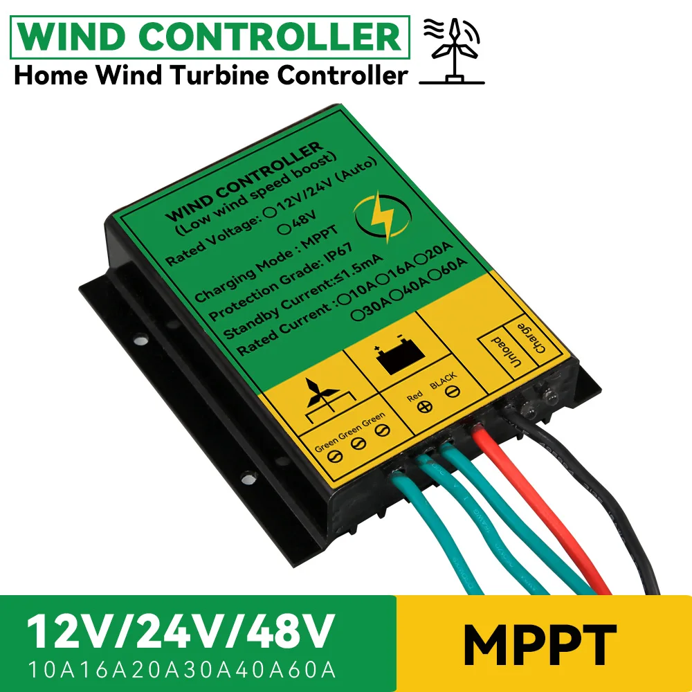 

MPPT Wind Charge Controller For Wind Turbine 12v 24v AUTO 48v Low Wind Speed Volatge Regulator for Wind Generator Three Phase