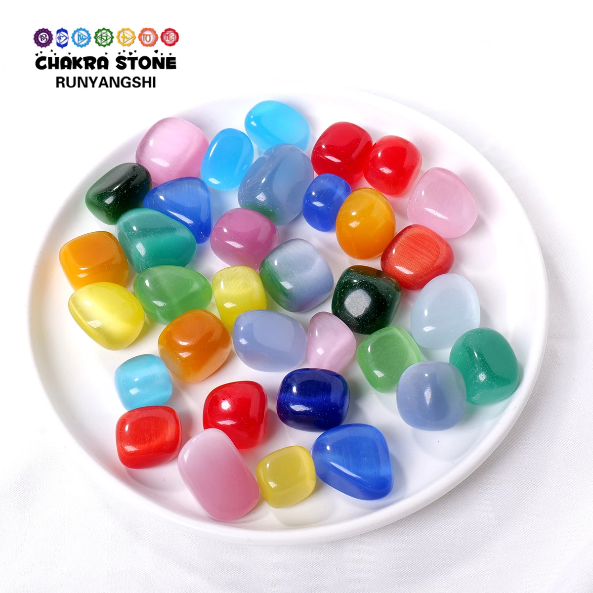 1pc natürlichen Kristall Katzenauge Rolling Stone Polieren Kies poliert Heils tein Reiki für Aquarium Aquarium Wohnkultur