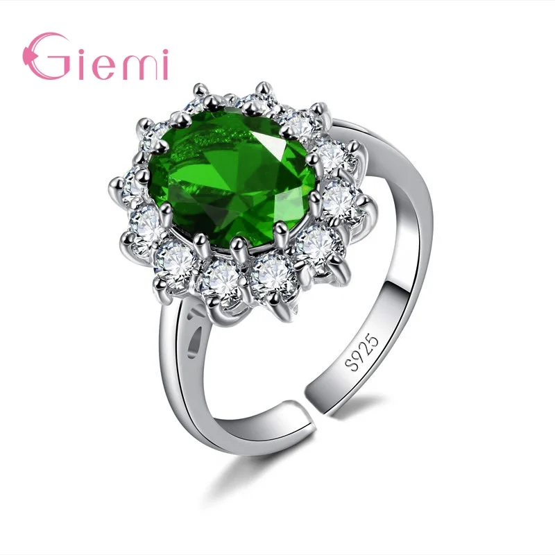 Women's 925 Silver Crystal Zircon Ring
