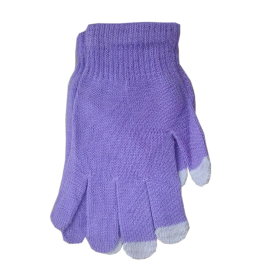 Guantes de pantalla táctil de otoño e invierno para mujer, guantes elásticos de punto gruesos, de imitación de lana, de dedo completo, para esquí al