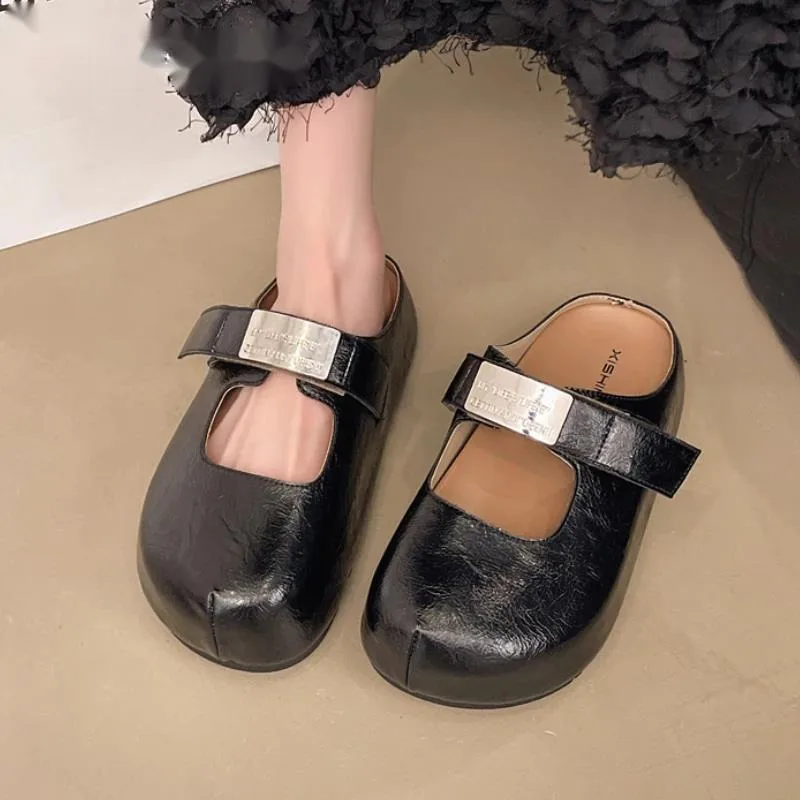 

Туфли без каблуков, женские шлепанцы на плоской подошве, леопардовые повседневные сандалии, модные женские кроссовки, новые летние туфли с открытой пяткой, Zapatillas