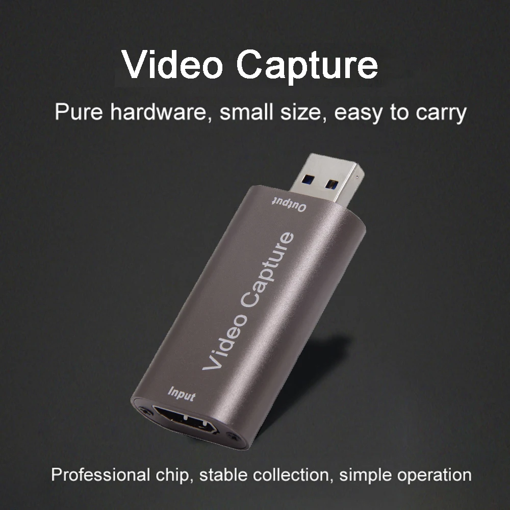 4K 1080P HDMI-Compatible USB 2.0 USB 3.0 Video Capture Card Game Recording Box for Youtube OBS Live Streaming Broadcast Computer