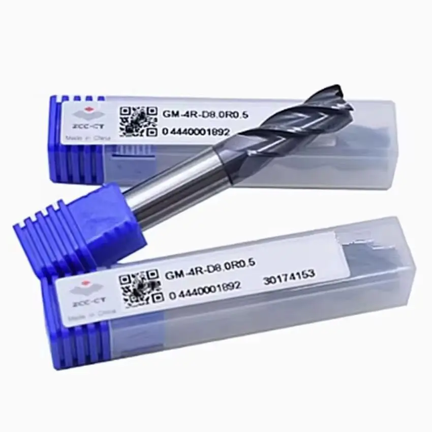 GM-4R-D8.0R0.5 ZCC.CT GM-4R Four edge circular arc end mill D8.0R0.5*8*20*60 4F Corner Rounding End Mills 4 Flutes End Mills