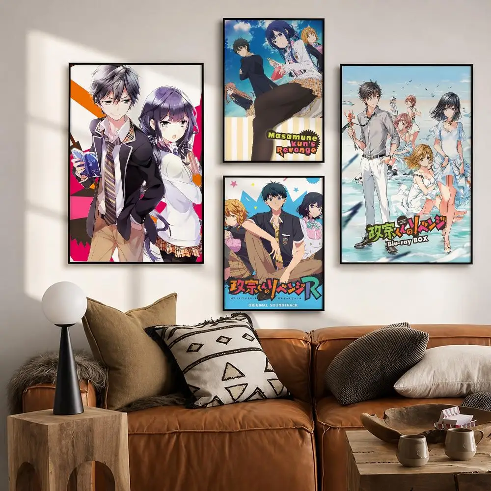 Masamune-kun's Revenge Poster HD poster wall art self-stick no-residue for home cafe office great gift