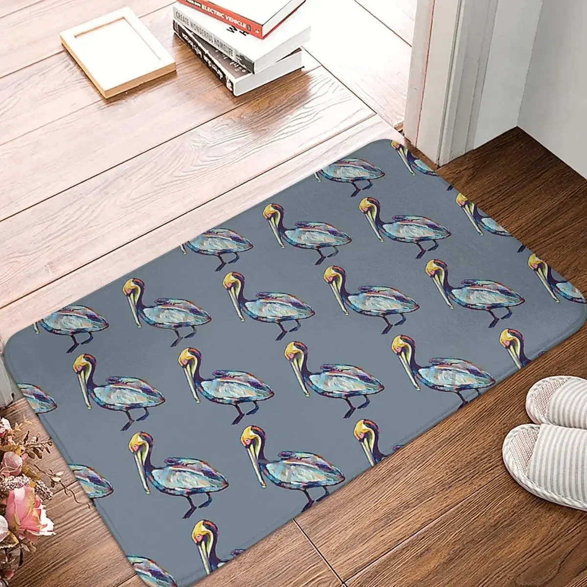 

Colorful Pelican By Robert Phelps Doormat Rug Carpet Mat Footpad Polyester Non-slip Cushion Front Room Corridor Kitchen Bedroom