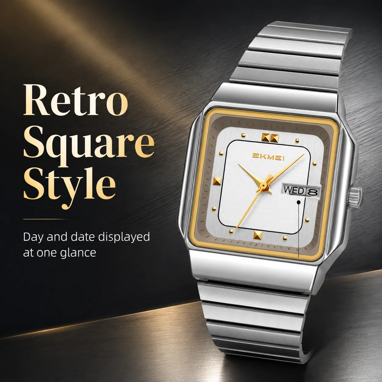 SKMEI 9414 Elegant Women's Quartz Watches Vintage Female Wristwatch Waterproof Luxury Women Clock Date Week Display Casual Wear