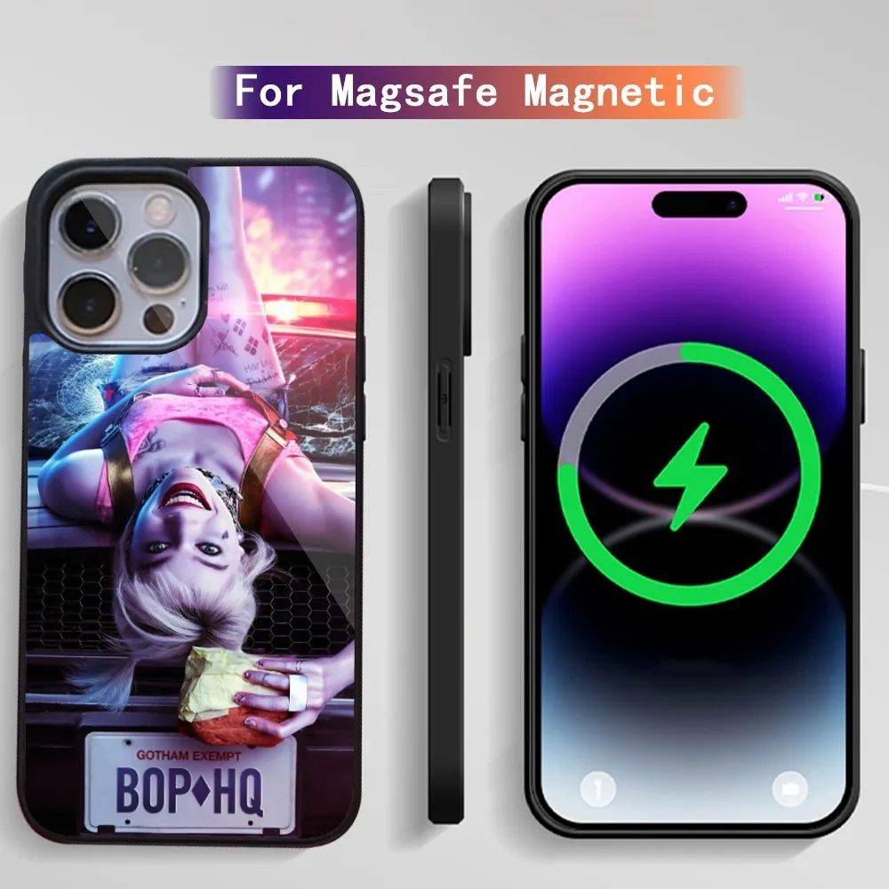 BEAST KINGDOM H-Harley Quinn Phone Case For iPhone 15 14 13 12 11 Plus Pro Max Magsafe Magnetic Wireless Charging