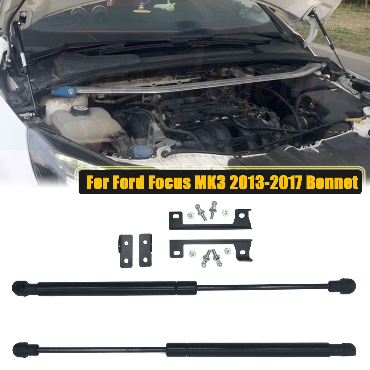 

For Ford Focus MK3 2013 2014 2015 2016 2017 Front Engine Bonnet Hood Gas Strut Shock Spring Lift Support Bars Car Accessories