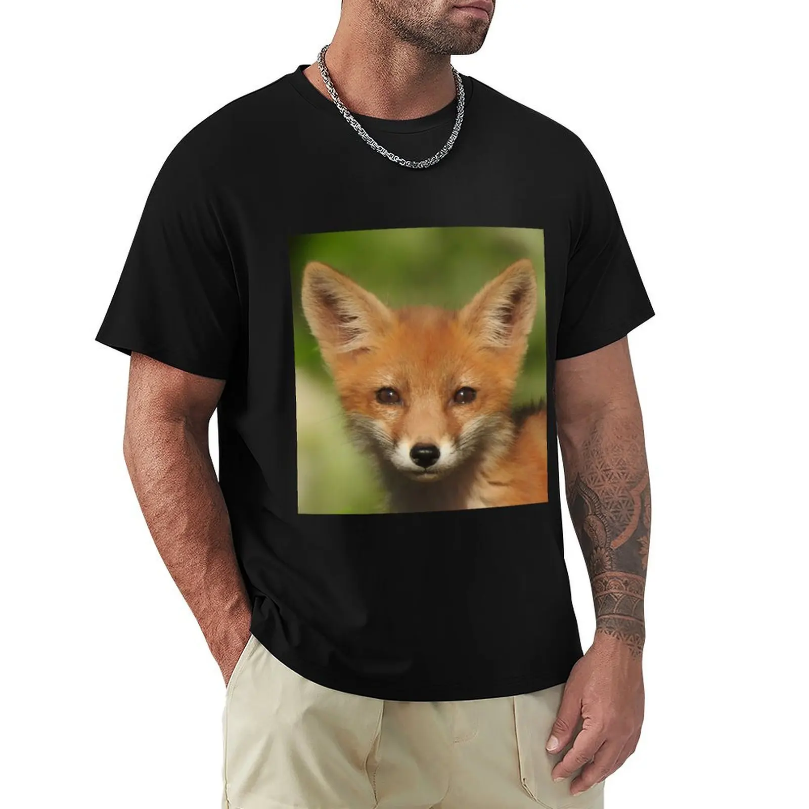 

Red Fox Portrait T-Shirt vintage heavyweights workout shirts for men