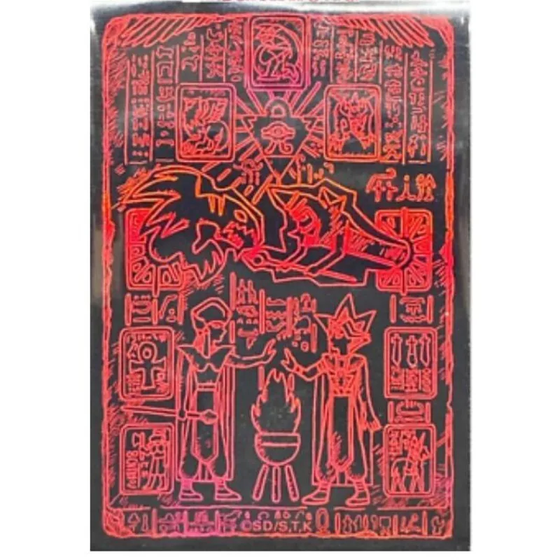 YuGiOh Konami ufficiale Prismatic God Box PGB1 70 Pcs Red Tablet of Lost Memories Sleeves SEALED