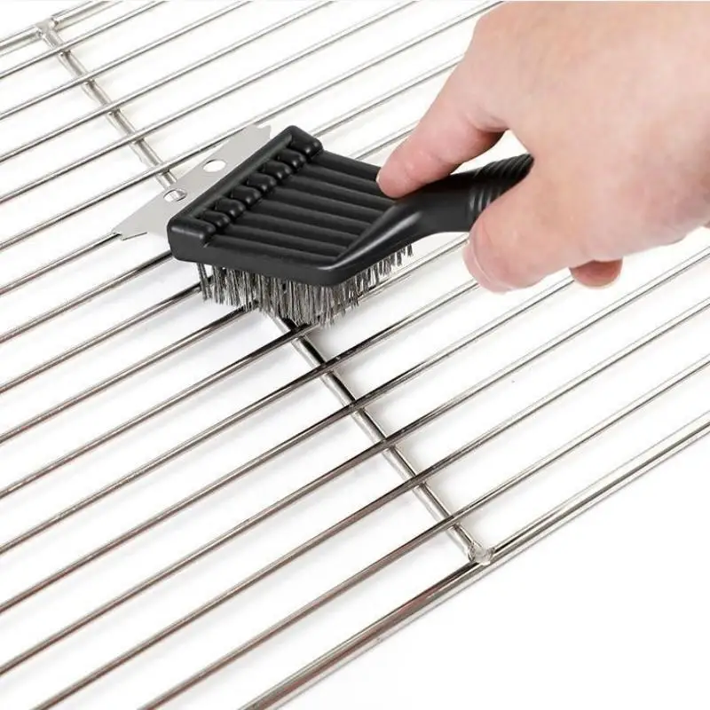Heavy-Duty BBQ Grill Brush Stainless Steel Wire for Efficient Cleaning and Maintenance