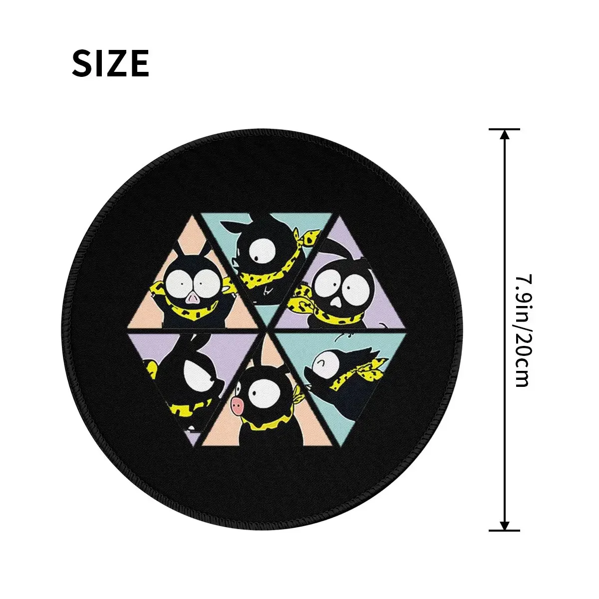 P Chan Ranma Round Mouse Pad Computer Keyboard Mouse Mat Gaming PC Desk Mat Office Accessories Table Mats