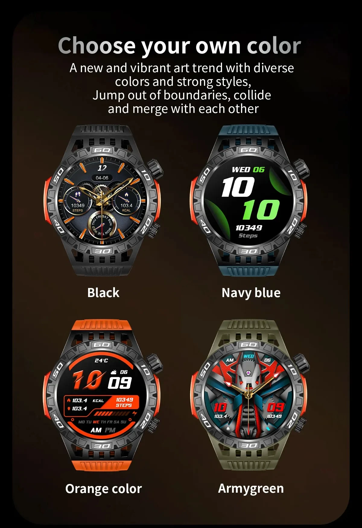 for Blackview Hero 10 BL9000 Pro BV8100 Smartwatch 1.46'' Sports Modes Flashlight Men Military Grade Toughness Smart Watch