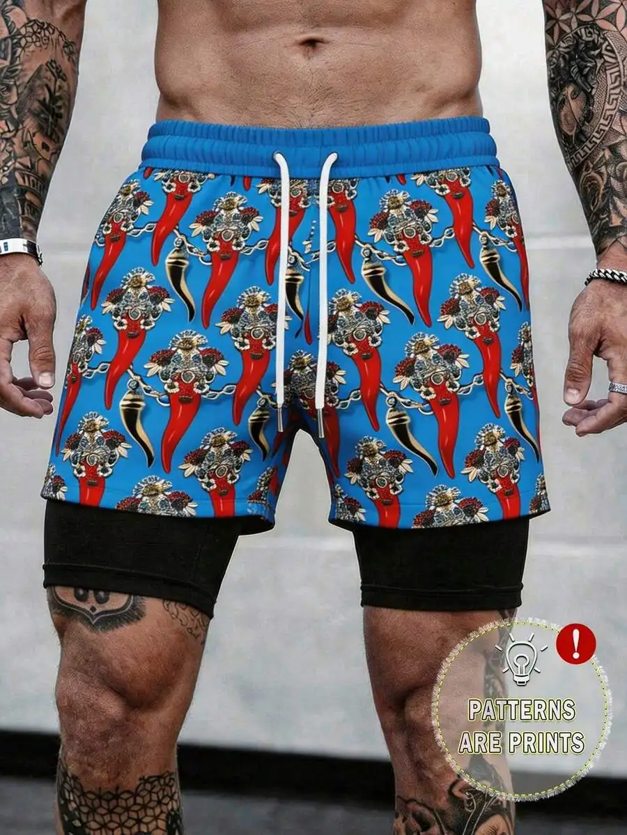 Men's Statement Print Shorts Fashion Designer Patterned Casual Daily Wear Shorts