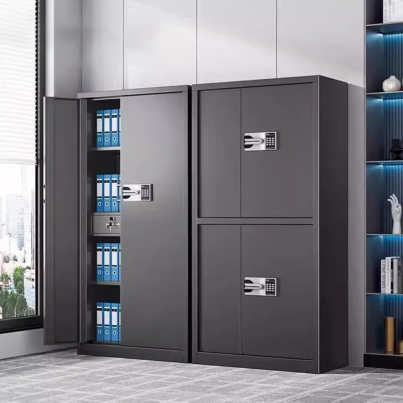 Black Office File Cabinet National Treasure Lock Security Cabinet Fingerprint Password Cabinet Office Storage File Insurance