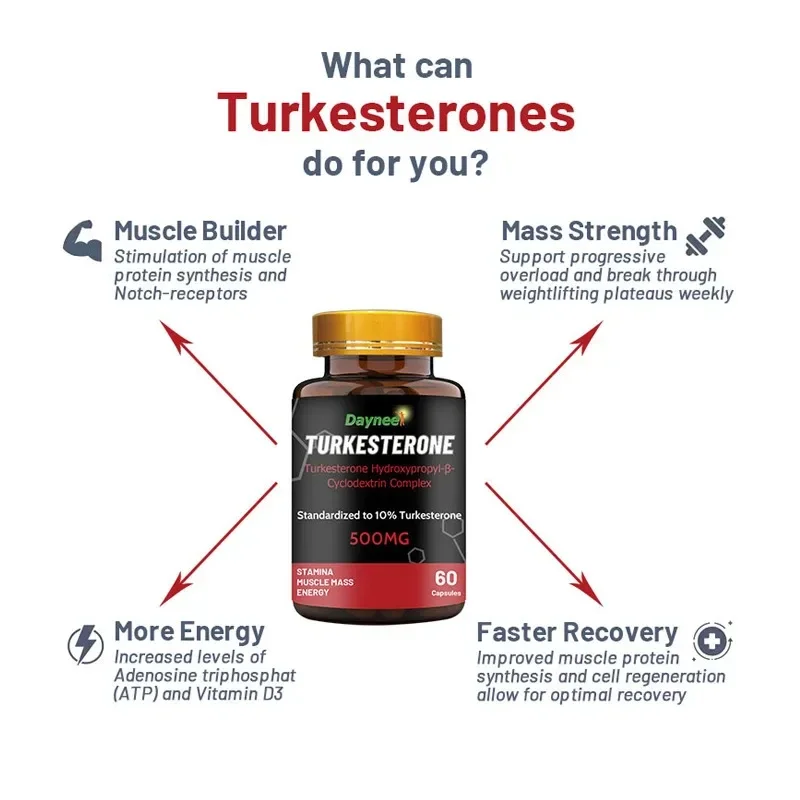 Turkesterone Capsule Mass Gainer Stamina Muscle Masse Nergy Fat Increasing Tablets Man Fat Growth Weight Gain for Men\'s Health