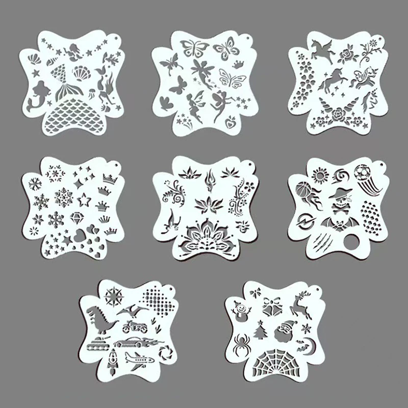 Stencils For Body Painting Face Art Stamps Temporary Tattoos Reusable Stencils Plastics