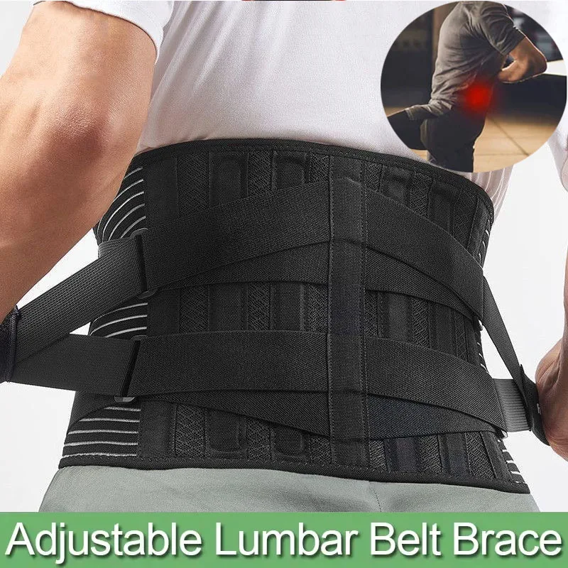 

Lower Back Brace Lumbar Support Belt Adjustable Double Pull Breathable Spine Decompression Medical Orthopedic Brace Pain Relief