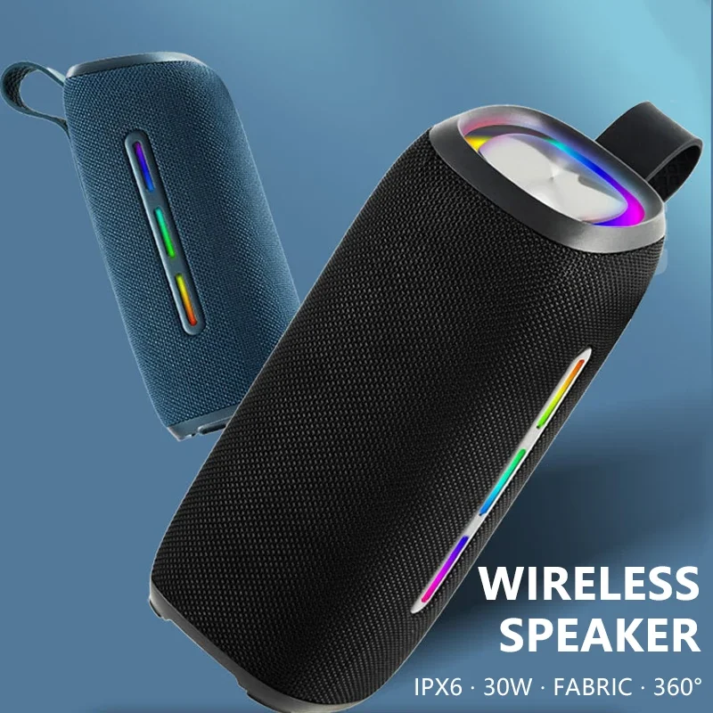 30W High Power RGB Wireless Portable Bluetooth Speaker Outdoor Waterproof Wireless Audio Column Music Center Subwoofer Soundbox