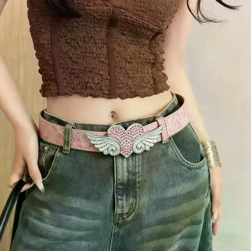 

Роскошные ремни с блестками для женщин и девочек, модные ремни из искусственной кожи, ковбойские ремни в стиле вестерн Y2K, джинсовая юбка в стиле ретро, декор, пояс