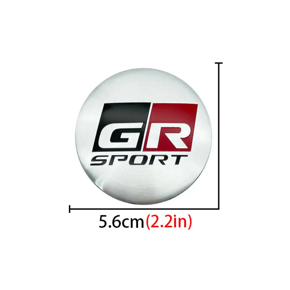 4pcs Auto Wheel Center Hub Cap Wheel Sticker Car Accessories Case For Toyota GR Sport Trd Hv Rz Rc C-Hr Yaris Camry Car Styling