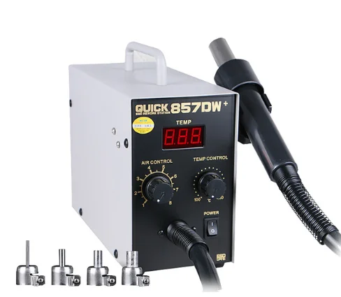 Quick 857DW+ Hot Air Quick Soldering Station Heat Station BGA SMD Rework for cell phone laptop repair tools