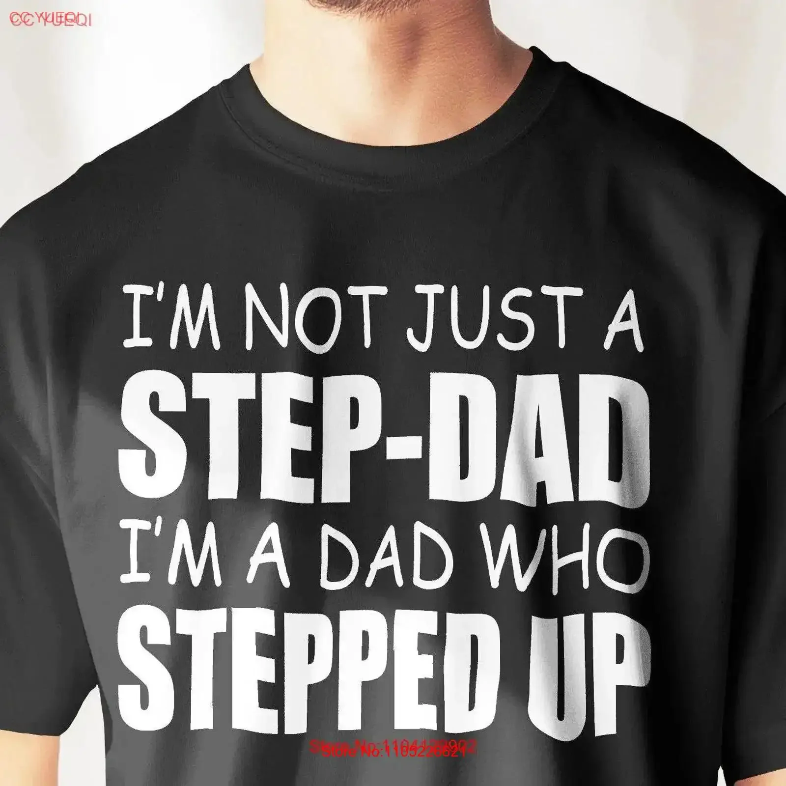 Stepdad T Shirt I'm Not Just A Step Dad Who Stepped Up vintage Washed Versatile homme Casual Top For Everyday Wear graphic