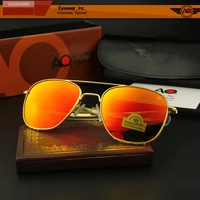 Pilot AO Gafas de sol Hombres Diseñador de marca de alta calidad AGX Lente de vidrio templado Gafas de sol Hombre