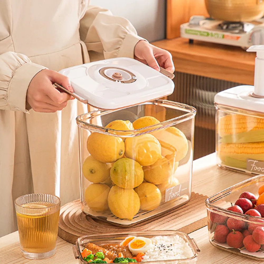 

Food Vacuum Storage Box with Vacuum Pump Kitchen Sealer Container Transparent Organization Sealed Tank Cans Lunch Box