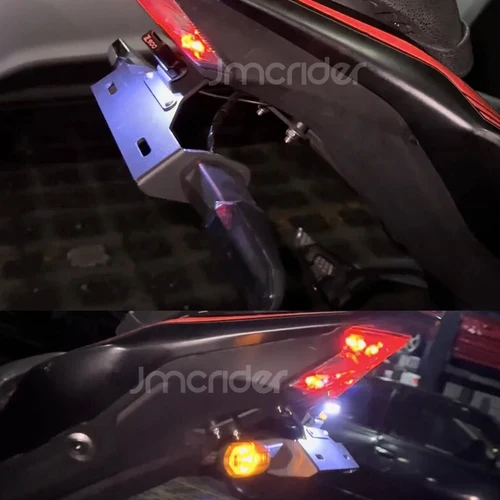 Imagen 2 del producto Soporte de licencia 2023 Z 900, luz LED para KAWASAKI Z900/SE 2017-2022 2021, eliminador de guardabarros para motocicleta, soporte de placa de número trasero