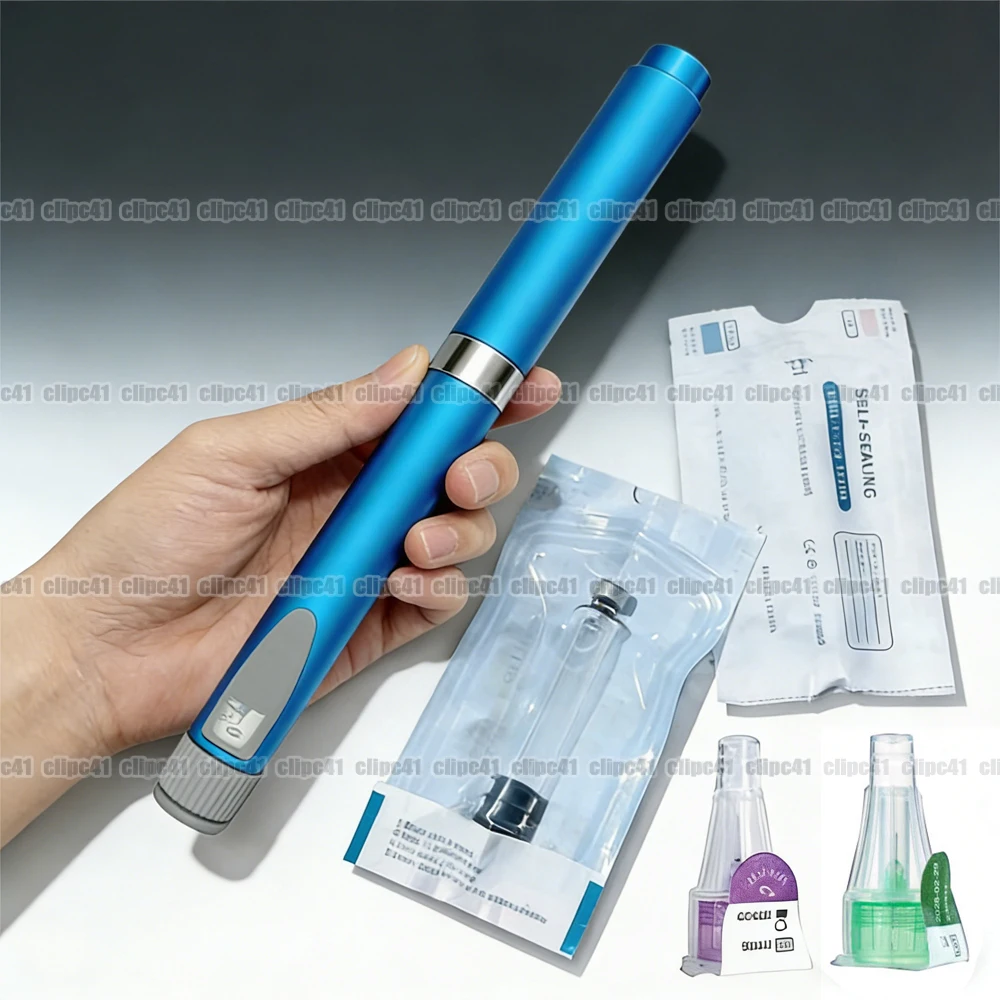 Bolígrafo Mágico, Cartuchos de Botellas Vacías de 3 ml, Punta de Bolígrafo de 4/6/8 mm, Bolígrafos de Tatuaje con Empaque Individual Estéril para Bolígrafos de Insulina Lilly