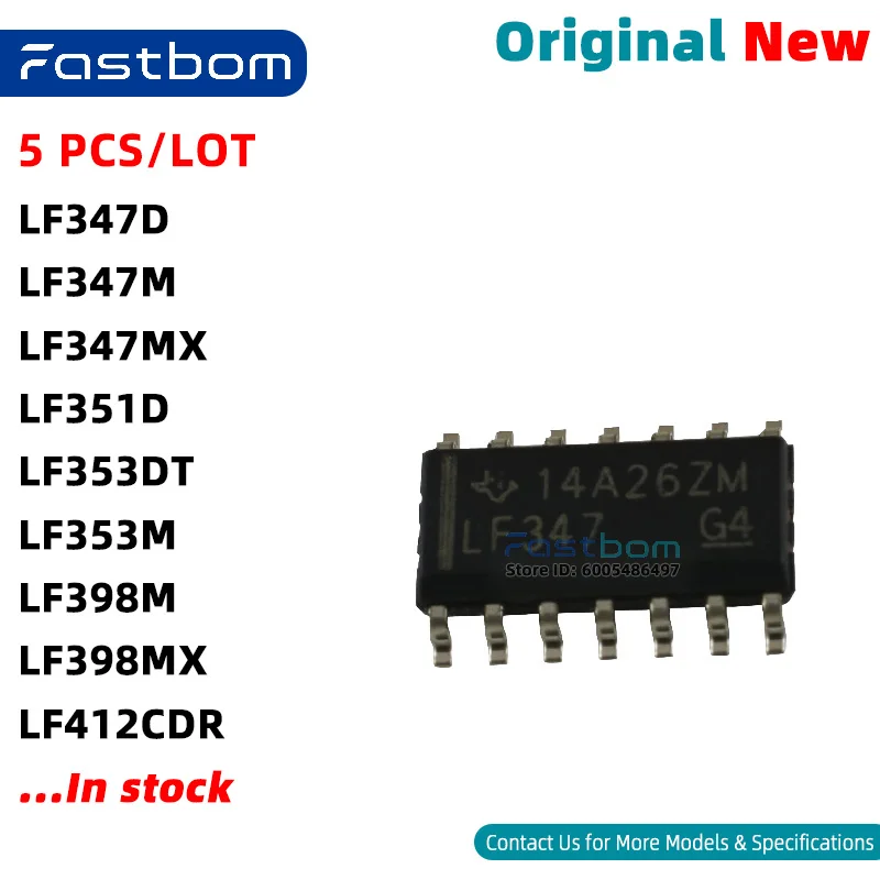 LF347M LF347D LF353M LF412CDR LF353DT LF398M LF351D LF398MX LF347MX SOIC-14 OPERATIONAL AMPLIFIER New Original