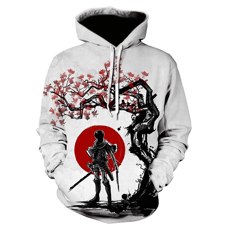 Sweatshirts 3d Printed Anime Hoodies Attack on Titan Pattern Harajuku Daily Hoodies Kids Novelty Unisex Autumn Winter Pullover