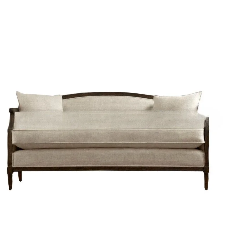 

American living room solid wood single and double three-person fabric sofa furniture hotel leisure soft bag negotiation sofa