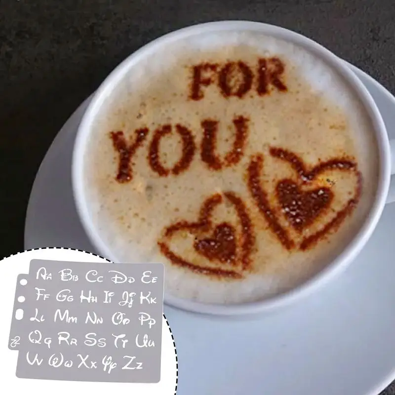 Stensil cat semprot alfabet, templat cat semprot multi guna dapat digunakan kembali untuk