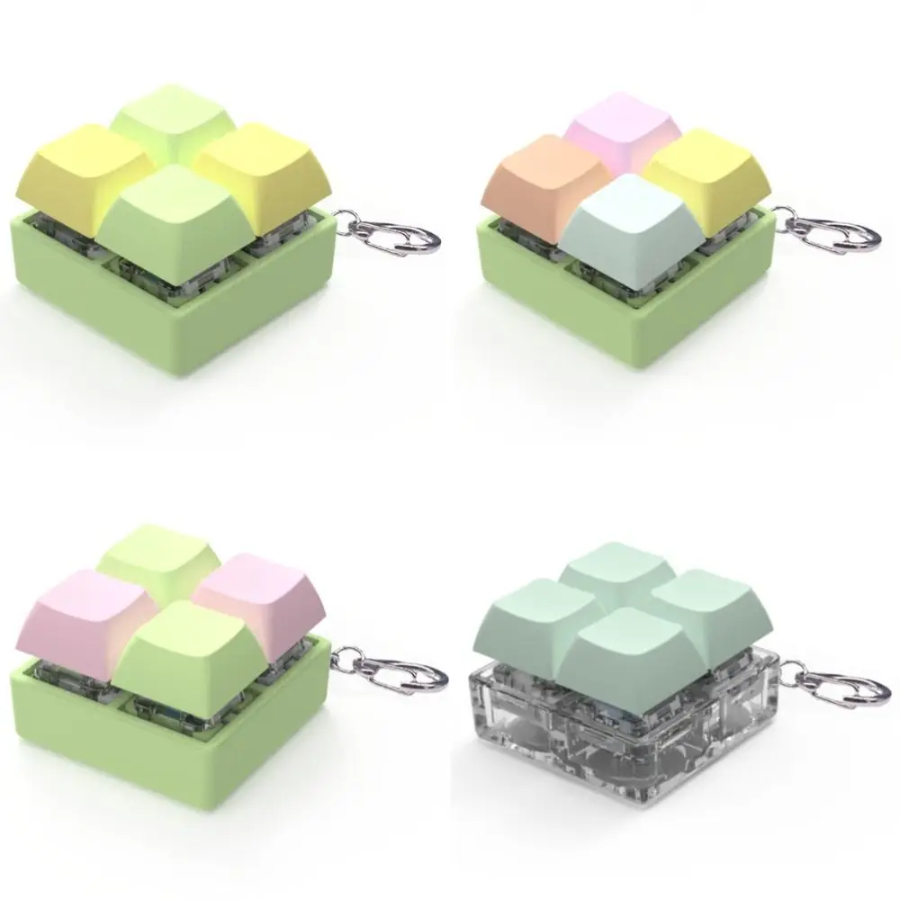 Relaxant bricolage clavier Fidget porte-clés soulagement du Stress doigt clavier capuchon touches bouton passer le temps pincement jouet adulte