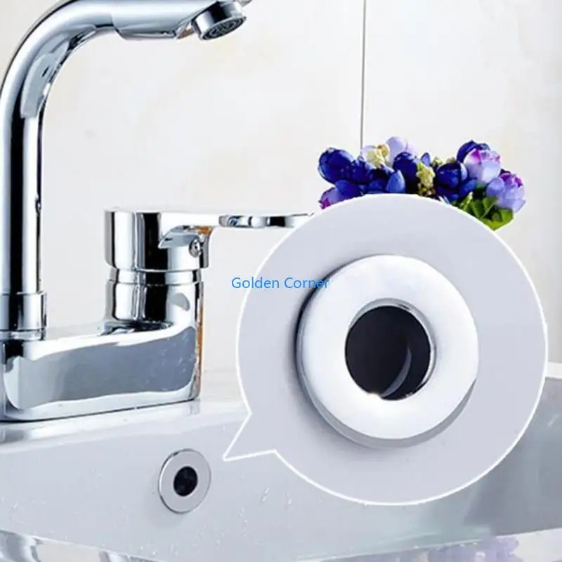 E15D อ่างล้างจานอ่างตัดล้นฝาครอบล้นแหวนทองเหลืองหกฟุตในรูรอบรูเปลี่ยนอุปกรณ์ห้องน้ำห้องน้ำ