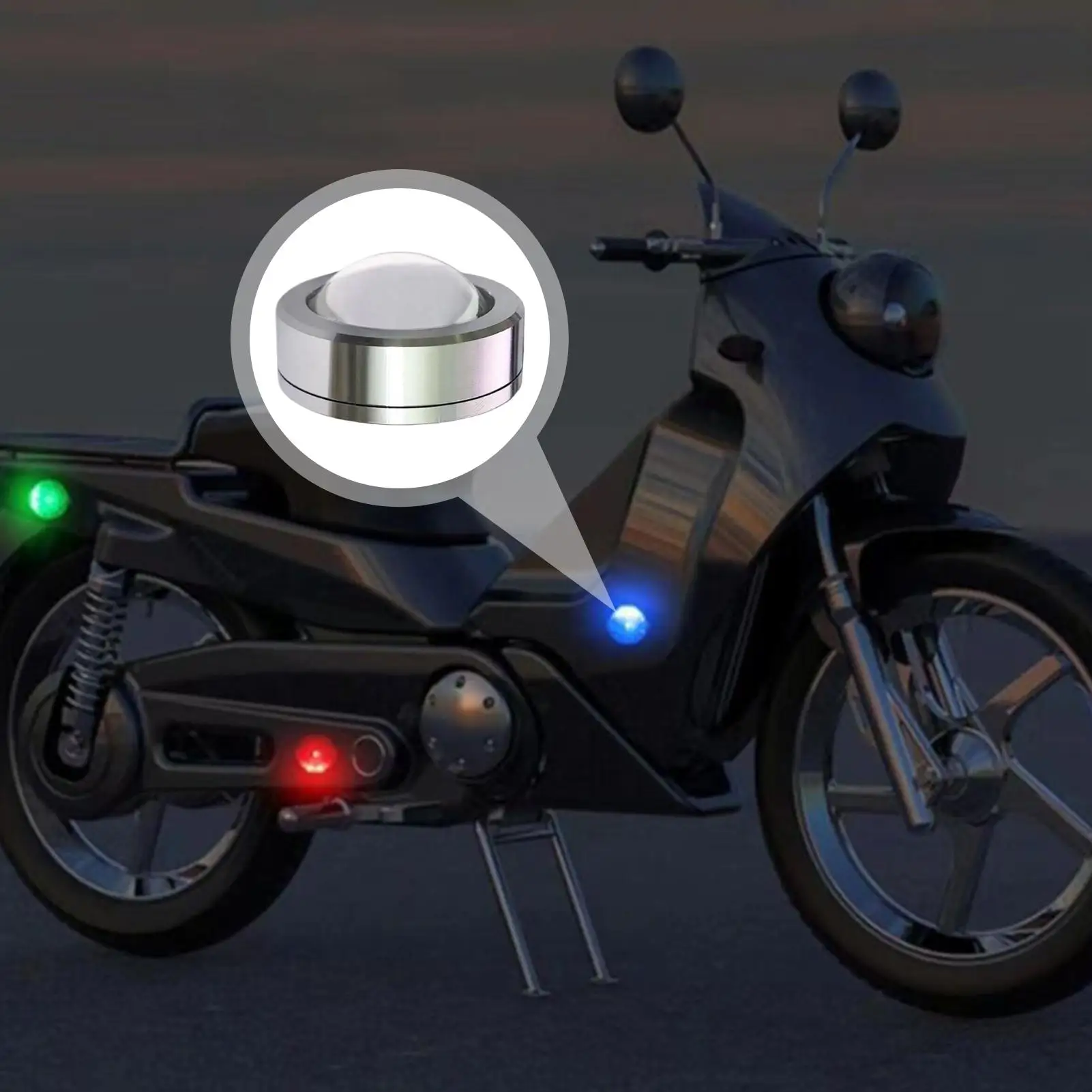 

Предупреждающие огни для мотоциклов, водонепроницаемые светодиодные принадлежности высокой яркости для езды на велосипеде, светильник для предотвращения столкновений, интеллектуальная активация вибрации