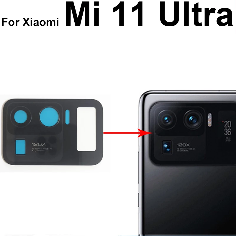 Rear Camera Glass Lens with Adhesive Sticker For Xiaomi Mi 11 11T 11X Pro Mi 11 Lite 5G Mi 11 Ultra Mi 11i Back Glass Lens Glue