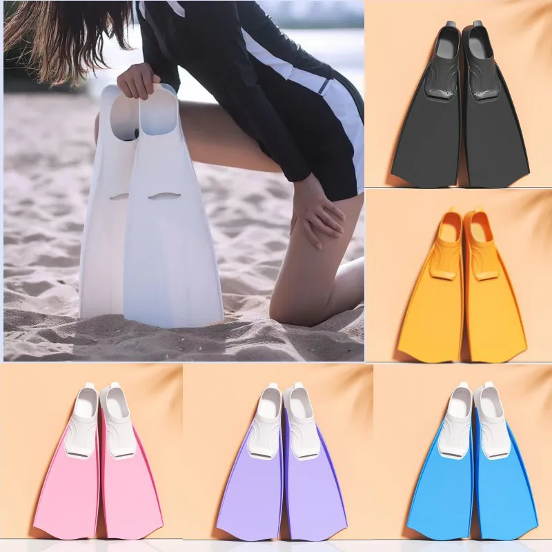 

Обувь для дайвинга с лягушкой, ласты для свободного дайвинга, мужские и женские длинные ласты для подводного плавания