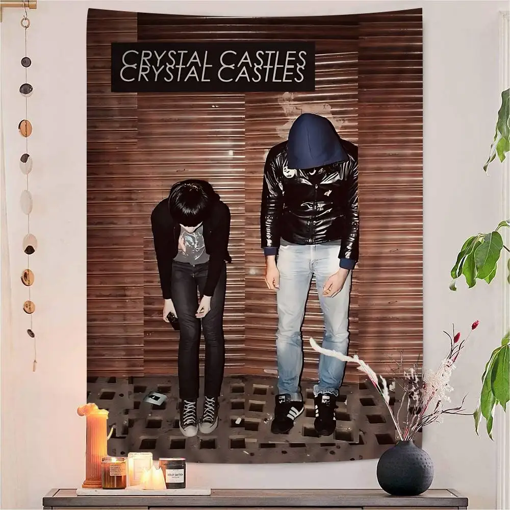 Poster Band C-Crystal Castles Hanging Bohemian Tapestry Bohemian Wall Tapestries Mandala Cheap Hippie Wall Hanging