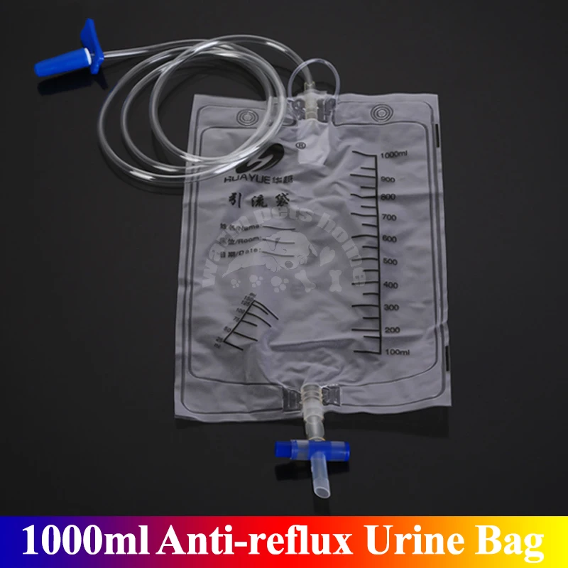 Pet Cat Dog Urine Bag 1000ml Sterile Anti-reflux Animal Urine Bags Veterinary Clinic Products