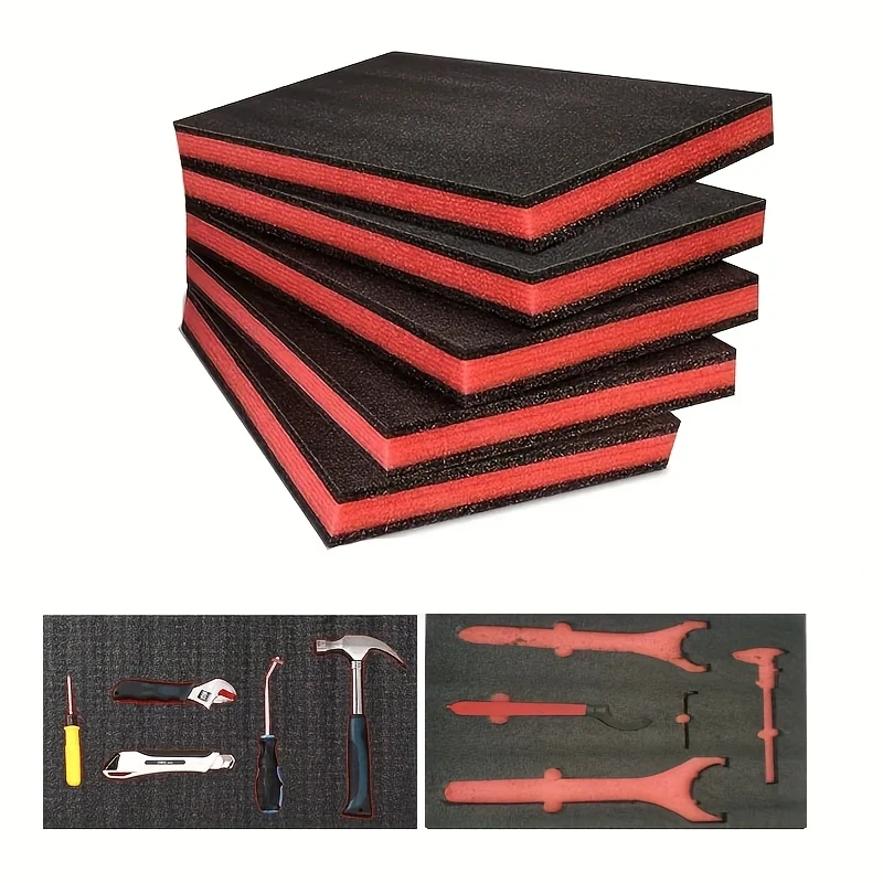Cut Toolbox Organizer Foam Inserts Heavy-Duty Non-Slip Toolbox Liners,Toolbox Organizer Box with Tool Slots for Workshop,Garage