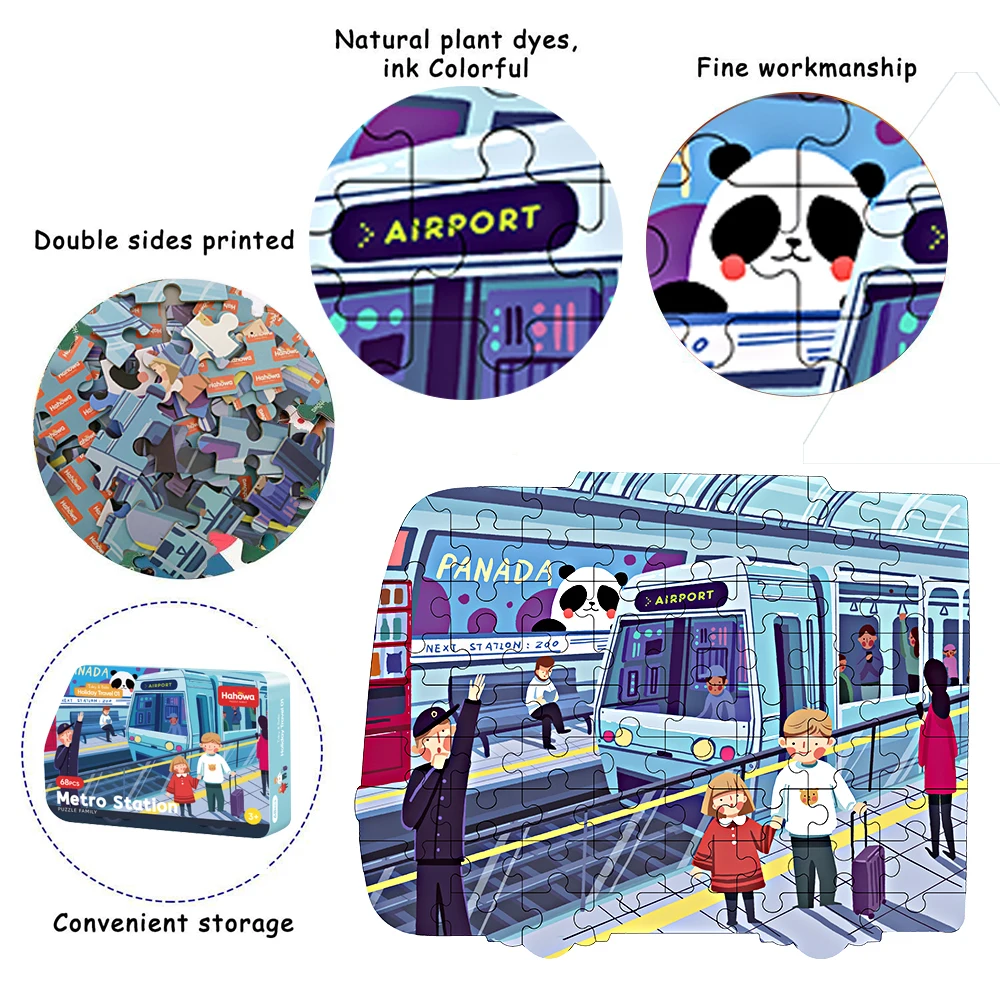 漫画パズル子供のためのモンテッソーリ教育学習ゲーム子供テーブルゲーム Diy 不規則な形状のパズルのおもちゃクリスマスギフト