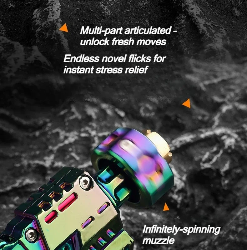 Miniatur-Legierungs-Fingerspinner-Gadget | Mechanisches Feedback-Spielzeug zur Stresslinderung | EDC Schreibtischdekoration als Geschenk für Männer – Detail 6