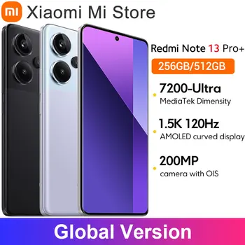 Xiaomi Redmi Note 13 Pro Plus 5G Versione globale 256 GB/512 GB MediaTek Dimensity 7200-Ultra 6,67'' Display 3D curvo 1,5 K 120 Hz, 1