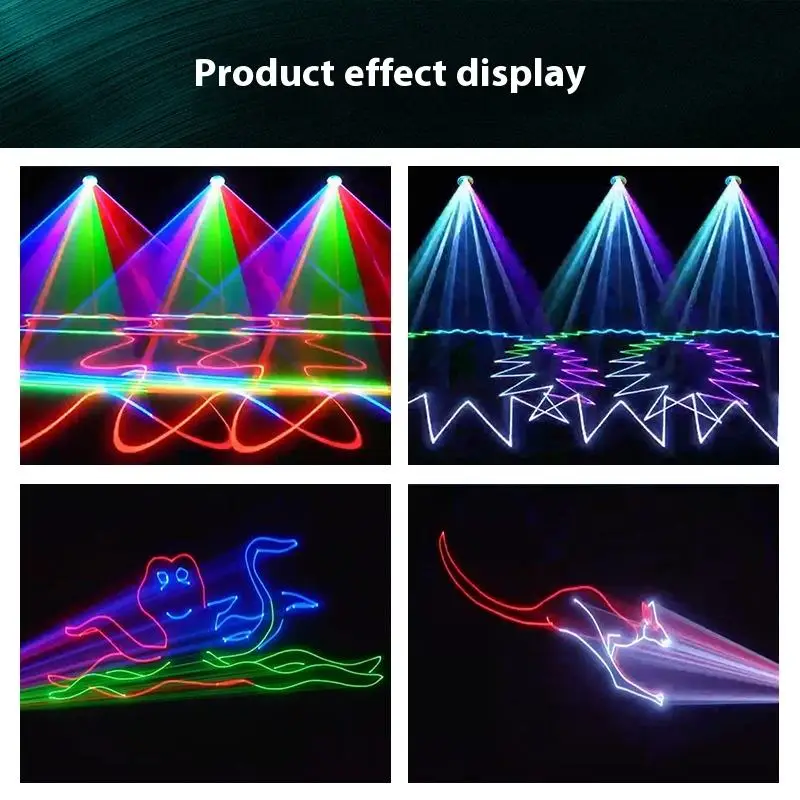 10W RGB Moving Head Laser Light 30Kpps Galvo 256 Animation Patterns ILDA DMX512 Art-Net LED Effect Stage Lighting DJ Club